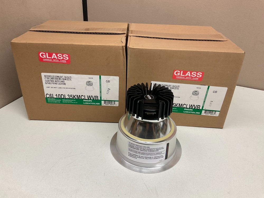 LOT of 2 NEW Philips Lightolier Commercial 6″ Recessed LED Downlight 3500K