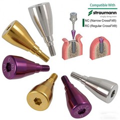 US Dental NC/RC Healing Abutment Closure Cap Bone Level Titanium Fits Straumann