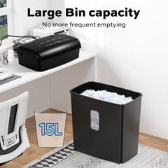 8-Sheet Micro Cut Paper Shredder with Handle 4 Gallons Shreds Credit Card/Staple