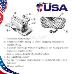 Dental Orthodontic Self-Ligating Bracket Braces Mini MBT.022 Spherical Hooks