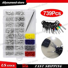 739Pcs Terminal Removal Tool Wire Seals Automotive Electrical Connector Pins Kit