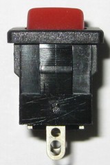 Defond Mini Black Switch with Red Rocker – SPST – 125V 15A – 250V 7.5A .5 x .75