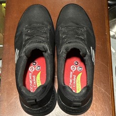 SKECHERS Arch Fit Black Alloy Toe Slip Resistant Low Top Work Shoes US 7.5