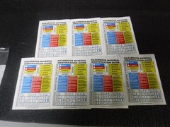 ACCUFORM Chemical Label,7 In. W,Adhesive Vinyl,7PK, ZFD840VS,(MG)