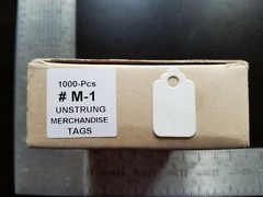 Blank White Merchandise Price Tags Retail Jewelry Large Small No String Unstrung