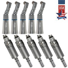 Dental Low Speed Latch Contra Angle w/ 4-Hole Air Motor Handpiece AD