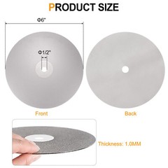 9pcs Diamond Flat Lap Disc 6″ x 1/2″ Arbor 120-3000 Grit Abrasive Wheel Lapping