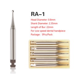 8 Types Dental Round Carbide Bur for Slow Speed Latch Type RA 1# – 8 Burs ns