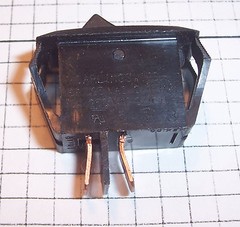 NEW Carling BLACK On-Off Miniature Rocker RA901/911T85 SPST Quick Connect Switch