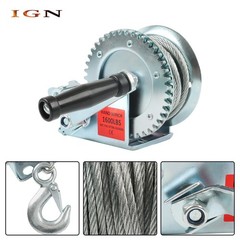1600-lbs Hand Winch Boat Winch Hand Crank Winch 1600lbs With Cable Manual Winche