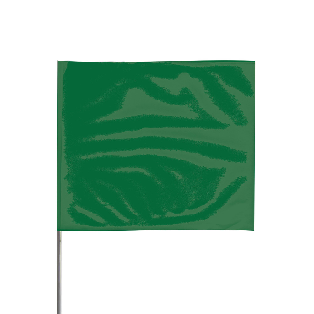 Presco 15 in. Steel Wire Staff Marking Flags [2.5 in. x 3 in. Flag]: 2 in. x 15