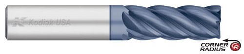 5/16 VI Pro Carbide Endmill 5 Flute ALCRO-MAX Coated with Corner Radius