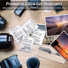 Silica Gel Packets, 50PCS 5 Gram Transparent Desiccant Packs for Storage, Mo…