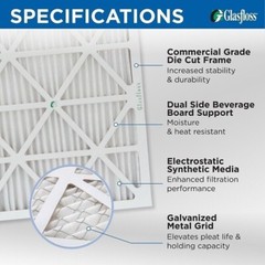 20x25x4 MERV 10 AC Air Filters. 6 PACK. Actual Size: 19-1/2 x 24-1/2 x 3-3/4