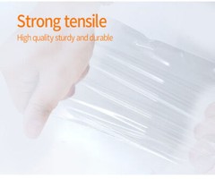 WHITE BLOCK HEAVY DUTY 2 Mil Clear Zip Seal Bags Reclosable` Top Lock Plastic