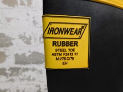 NEW Ironwear 9280 Steel Toe Boots, 17″ Rubber Metatarsal, 100% Waterproof Size 8