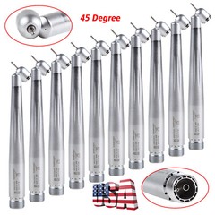 45 Degree Dental Surgical High Speed Handpiece Push Button Single Spray 2-Holes