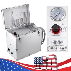 Portable Dental Mobile Delivery Unit Air Compressor Suction System 4 Holes