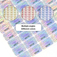 100 Security Hologram Stickers Serial Numbers Tamper Evident Genuine Authentic