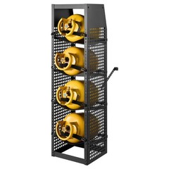 VEVOR Refrigerant Tank Rack Cylinder Tank Rack 14.8 x 13 x 52 in 4 Tiers Black