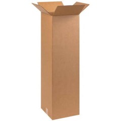 25 Tall Corrugated Boxes 10x10x36 – ECT-32 Kraft Brown Shipping/Moving Boxes
