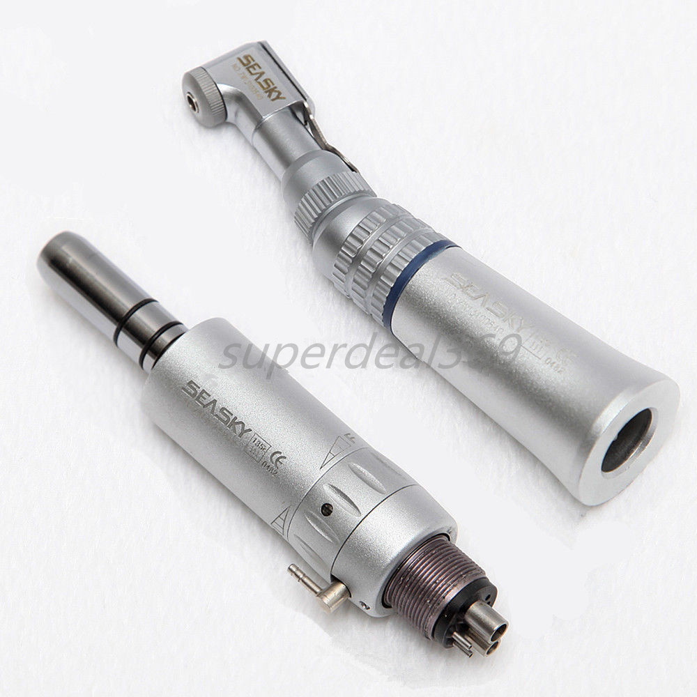 NSK Style Dental Low Speed Contra Angle Handpiece Latch + E-type Air Motor 4Hole