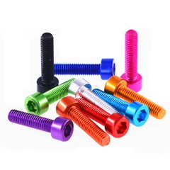 M6 Aluminum Alloy Allen Hex Socket Cap Head Screws Bolts Thread Length 8mm- 40mm