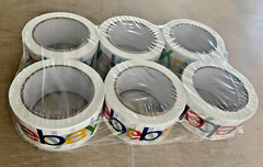 6 Rolls COLOR EBAY BRANDED Packaging Tape Color Logo NEW FREE SHIPPING!