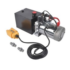 12V Hydraulic Pump 1.6kW 4 Quart Tank For Dump Trailer Hydraulic System