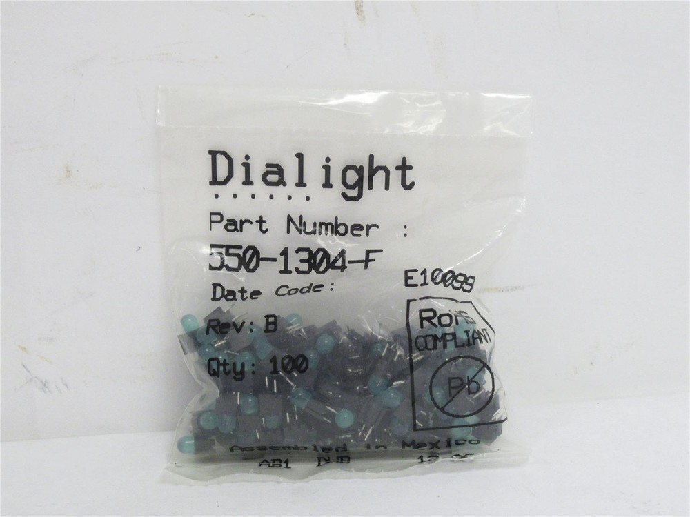 232564 New-No Box; Dialight 550-1304-F Bag-100 LED Circuit Board Indicator
