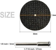60Pcs Rotary Tool Cut Off Wheel 1-1/4 inch Reinforced Fiberglass Cut Off Wheels