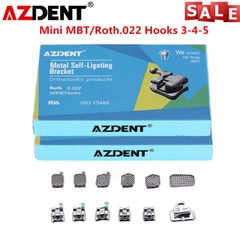 AZDENT Dental Orthodontic Self Ligating Brackets Braces Roth/MBT.022 345 Hooks