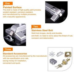Door Push Bar Panic Exit Device w/ Exterior Lever Emergency Lock Stainless – NEW