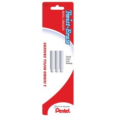 Pentel Twist-erase Refill Erasers, Qty 1, Pkg Of 3 1 Count (Pack of 3), White