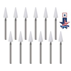 Dental White Stone Aluminum Oxide Polishing FG Burs For High &Low Speed 12/pk st