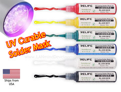 10ml RELIFE UV Curable Solder Mask 10 ml Squeezable tube dispenser – 6 Colors
