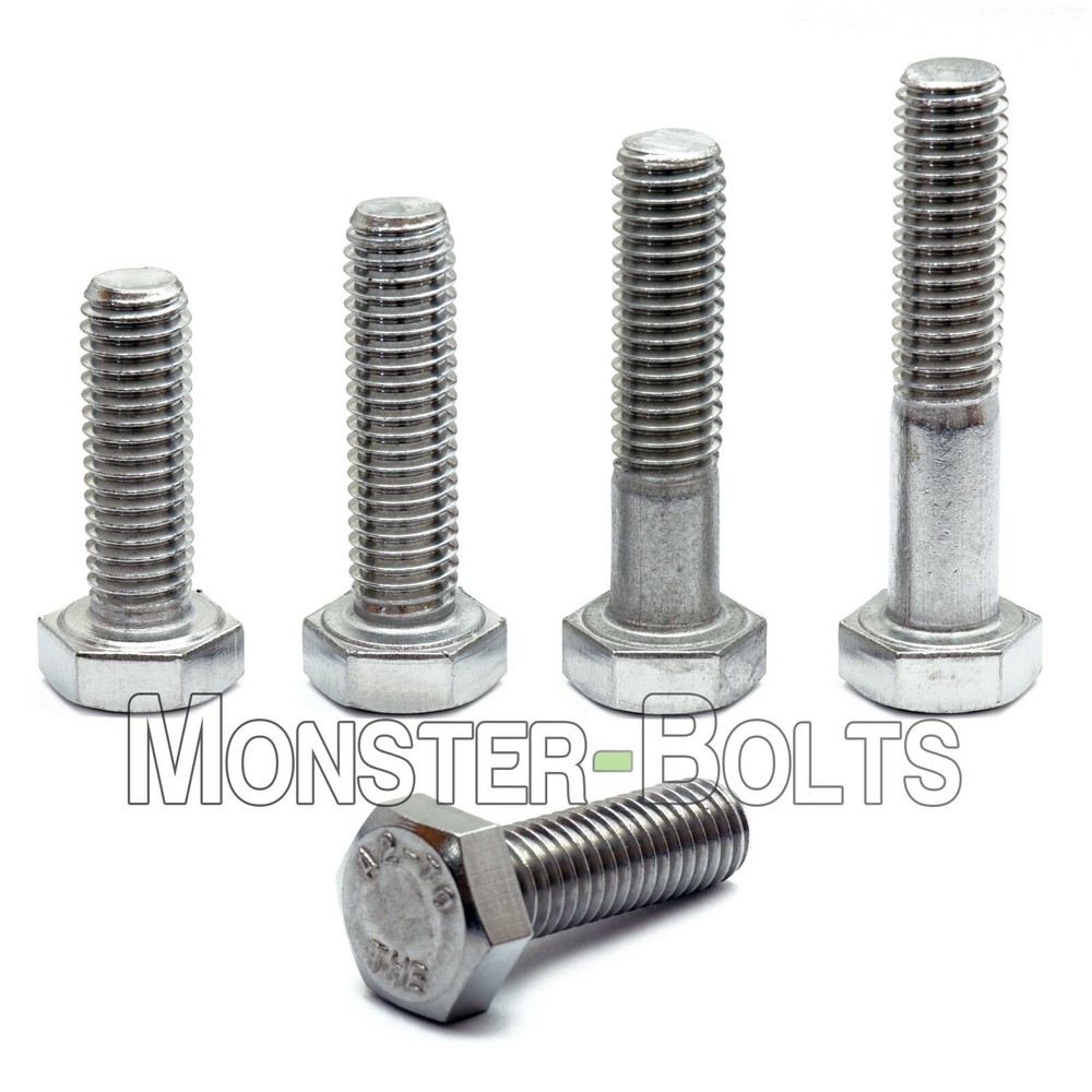 M5 Hex Cap Bolts / Screws, A2 Stainless Steel, 0.80 Coarse DIN 933 931 Tap 18-8