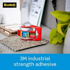 6 pack 3M Scotch Heavy Duty Shipping Packaging Tape & Dispenser 1.88 in x 800in