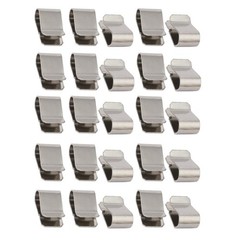 25pcs Stainless Steel Spring U Clip Silver Tone 0.84″x0.47″ Fit for 0.12″-0.3″