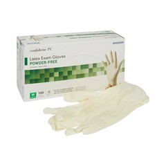 McKesson Confiderm Latex Exam Glove Standard Cuff Length MEDIUM Case Of 1000