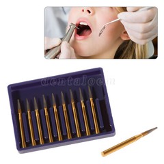 10 Pcs Dental Tungsten Carbide Trimming & Finishing Burs Drill Smooth FG 7901