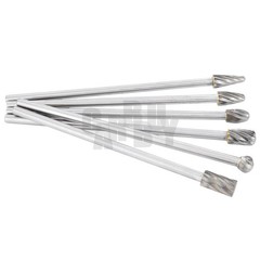 6pcs 10mm Rotary Aluminum Cut Burr 6mm 1/4″ Shank 150mm Long Reach Carbide Burs