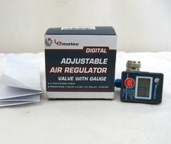 Lematec Adjustable 1/4″ Air Flow Control Regulator Valve w/ Digital Gauge 160psi