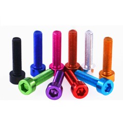 M6 Aluminum Alloy Allen Hex Socket Cap Head Screws Bolts Thread Length 8mm- 40mm