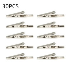 10-Pack 51mm Stainless Steel Alligator Clips for Electronic Testing