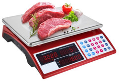 Báscula comercial digital 30 kg con cálculo de precio y doble pantalla LED