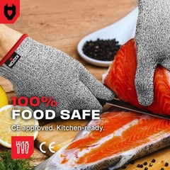 NoCry Premium Cut Resistant Gloves Food Grade — 100 Food Safe — Level 5 Meat …