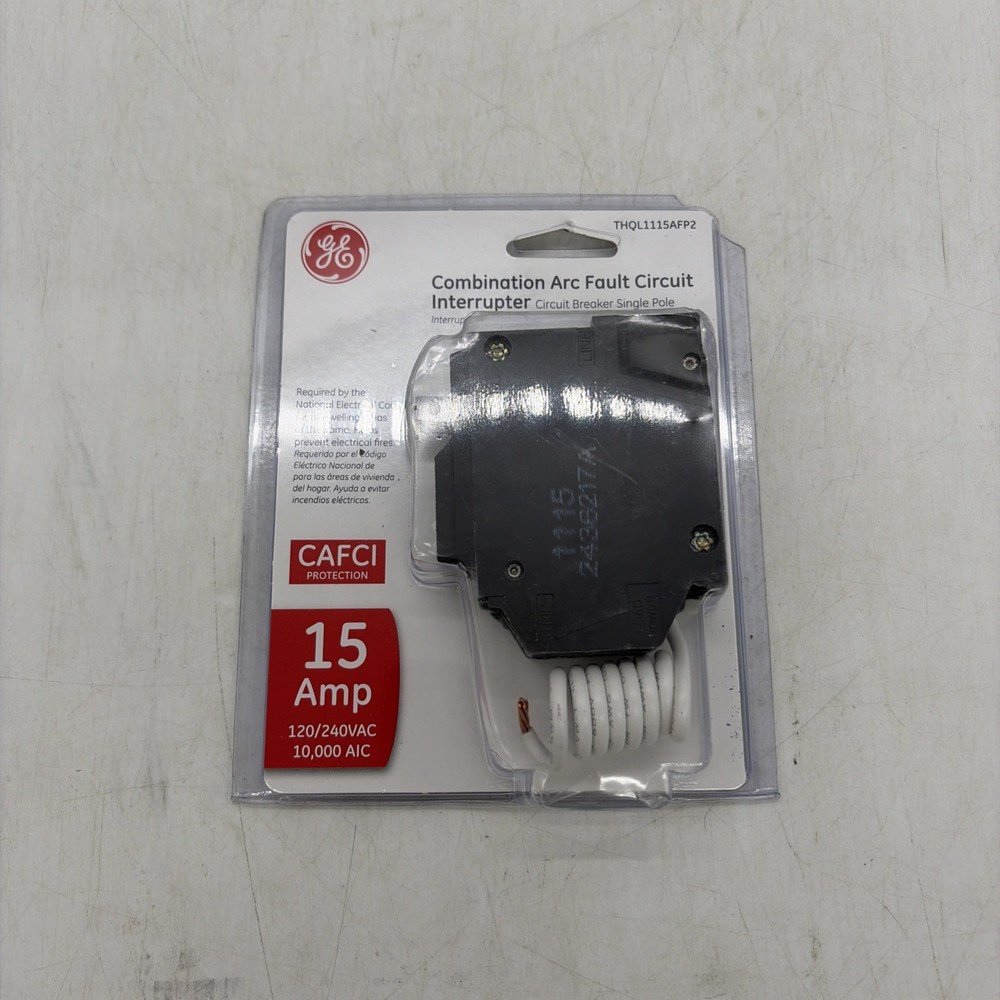 GE Q-Line 15 Amp Single-Pole Arc Fault Combination Circuit Breaker THQL1115AFP2