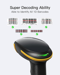 Inateck Wireless Barcode Scanner Bluetooth 1D USB 2000mAh 1 Charge 3 Months