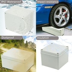 Grey IP67 Waterproof ABS Plastic Universal Electrical Junction Project Box